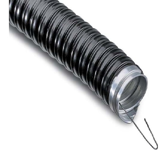 Изображение товара Металлорукав в ПВХ изоляции REXANT МРПИнг-25 50 м с зондом 28-0125-50