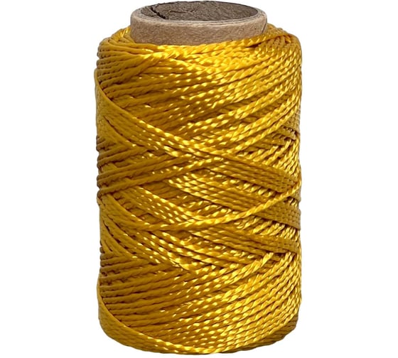 Изображение товара Нить полиамидная крученая капроновая truEnergy 93,3x2x2, золотая, бобина 50 м 12482