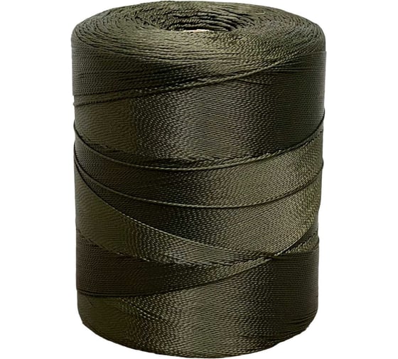 Изображение товара Нить полиамидная крученая капроновая для вязания сетей truEnergy 187x1x2, хаки, бобина 800 г 12002