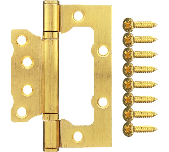 Изображение товара Петля-бабочка без врезки ЕРМАК 4x3" 2,2 мм pb золото, арт.1 673-058