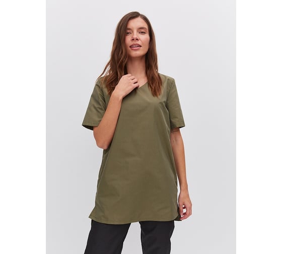 Изображение товара Блуза женская ООО ГУП Бисер Вероника олива, размер 60-62, рост 170-176 4660391413245