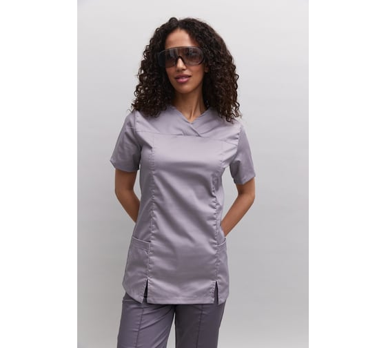 Изображение товара Блуза женская ООО ГУП Бисер Вена-2 серый, размер 40-42, рост 170-176 4660391414006