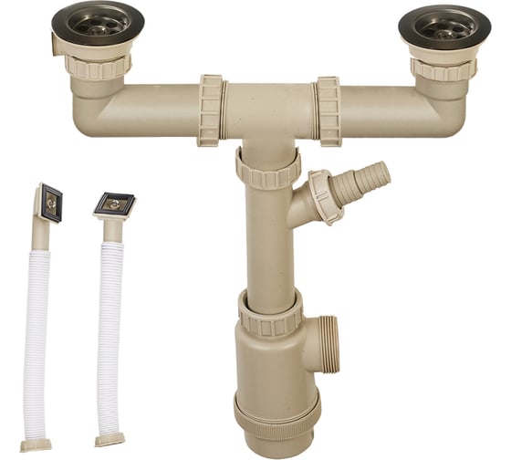 Изображение товара Малый двойной выпуск UKINOX с переливом и сифоном S204