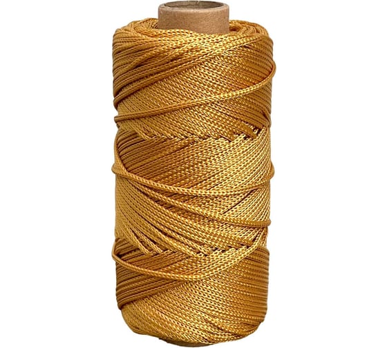 Изображение товара Шнур полиэфирный вязаный truEnergy без сердечника, 1,5 мм, рыжий, бобина 100 м 12843