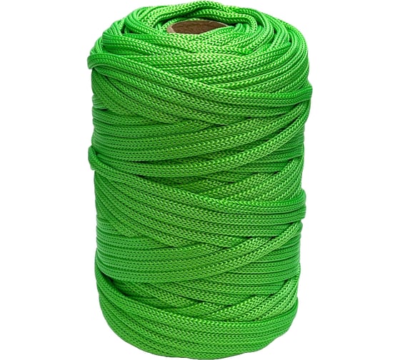 Изображение товара Шнур полиэфирный вязаный truEnergy без сердечника, 4 мм, зеленый, бобина 50 м 12775