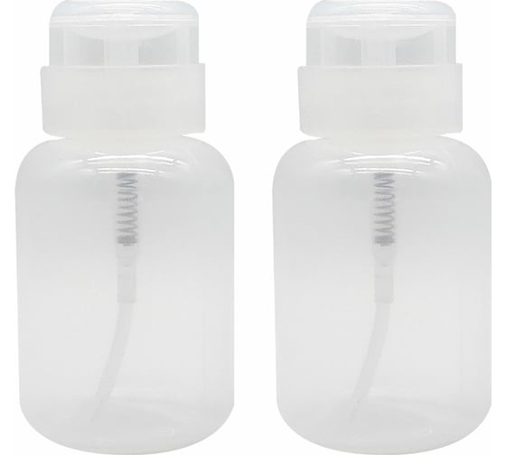 Изображение товара Набор флаконов с помпой дозатором косметический для маникюра, косметики, 2x200мл, , DASWERK 609309