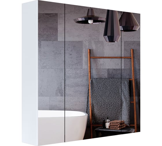 Изображение товара Зеркальный шкафчик 80 в ванную универсальный RUVANN З.У.Д-80