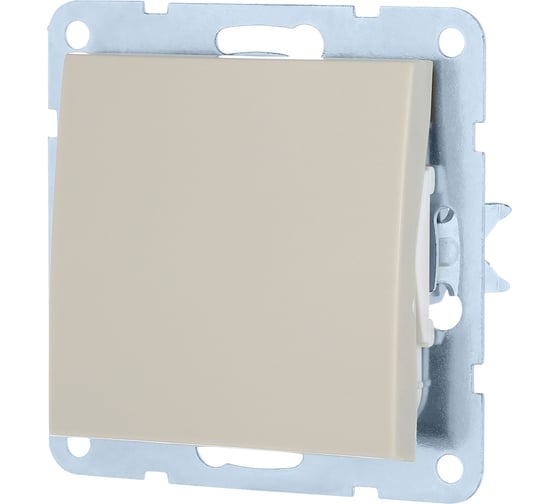 Изображение товара 1-клавишный выключатель LK Studio схема 1, 16 A, 250 B, бежевый 860101-1