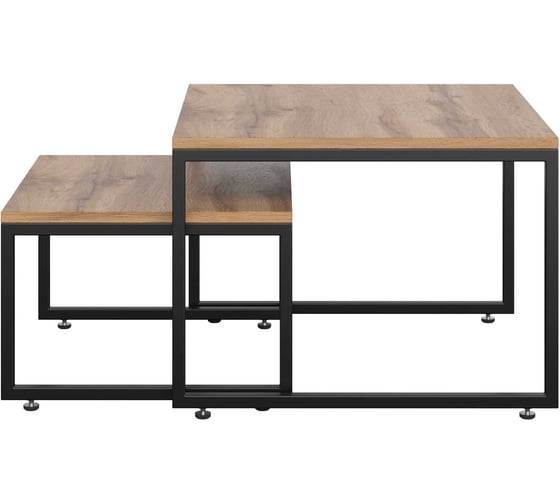 Изображение товара Журнальный столик Divan24 Белла квадратный лофт для гостиной балкона черный муар дуб вотан трансформер журнальный стол 77400131