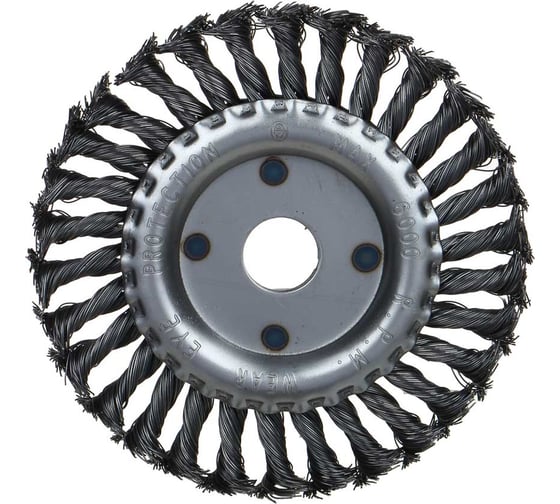 Изображение товара Щетка металлическая для УШМ 150х22 мм, крученая, дисковая РОКОТ 679-018