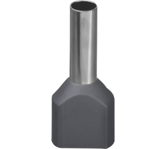 Изображение товара Наконечник Navigator 61 042 NET-E2-4.0-12-B50 НШВИ2, серый, 2 провода 50шт/упак 61042
