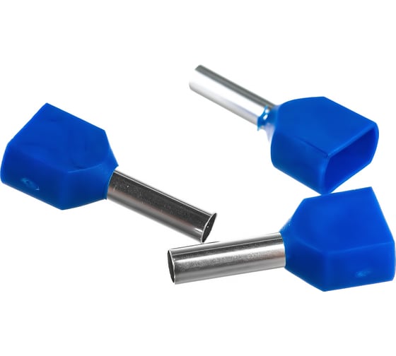 Изображение товара Наконечник Navigator 61 041 NET-E2-2.5-10-B50 НШВИ2, синий, 2 провода 50шт/упак 61041