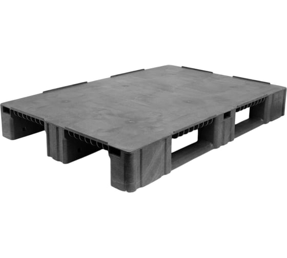 Изображение товара Паллет Gigant 1200x800x150 сплошной на 3-х полозьях серый 34230