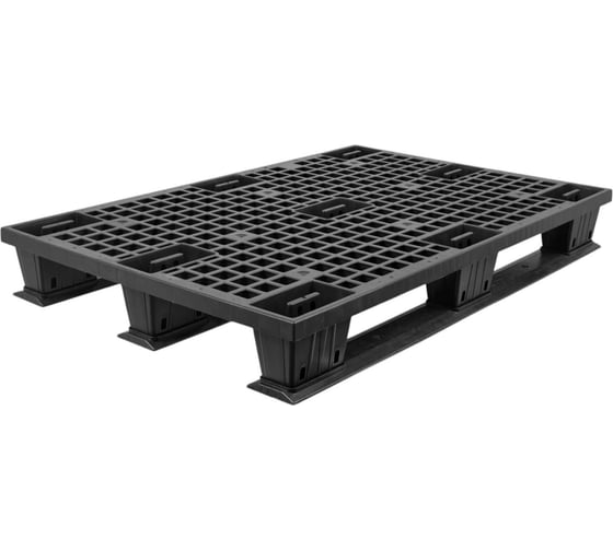 Изображение товара Паллет Gigant 1200x800x150 перфорированный на полозьях чёрный 34226