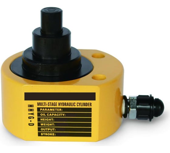 Изображение товара Гидравлический телескопический домкрат TOR HHYG-30D ДТ30Г54 низкий, 30 т, 3 уровня (12/22/20 мм) 1004677