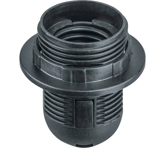 Изображение товара Электрический патрон Navigator 61 351 NLH-PL-R1-E27-BL пластиковый люстровый с кольцом 50 шт 61351