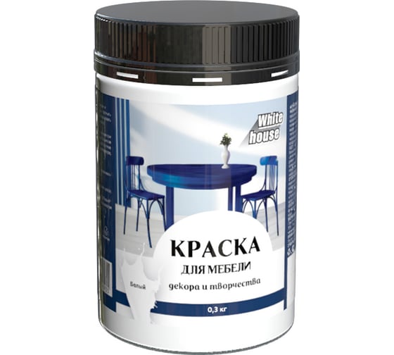 Изображение товара Краска для мебели декора и творчества White House белый 300 г 22748