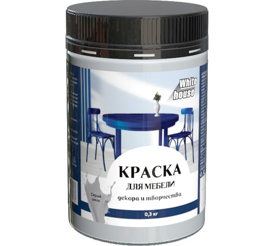Изображение товара Краска для мебели декора и творчества White House серый шелк 750 г 22753