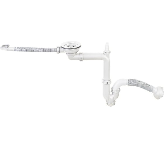 Изображение товара Большой выпуск UKINOX с переливом, сифоном и гофросифоном S905