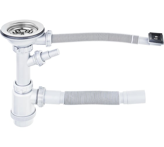 Изображение товара Большой выпуск UKINOX с переливом, сифоном и гофросифоном S701