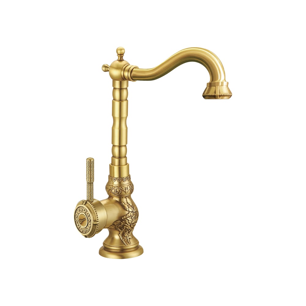 Изображение товара Смеситель для кухни Gerhans K14218 бронза ретро с поворотным изливом и керамическим клапаном