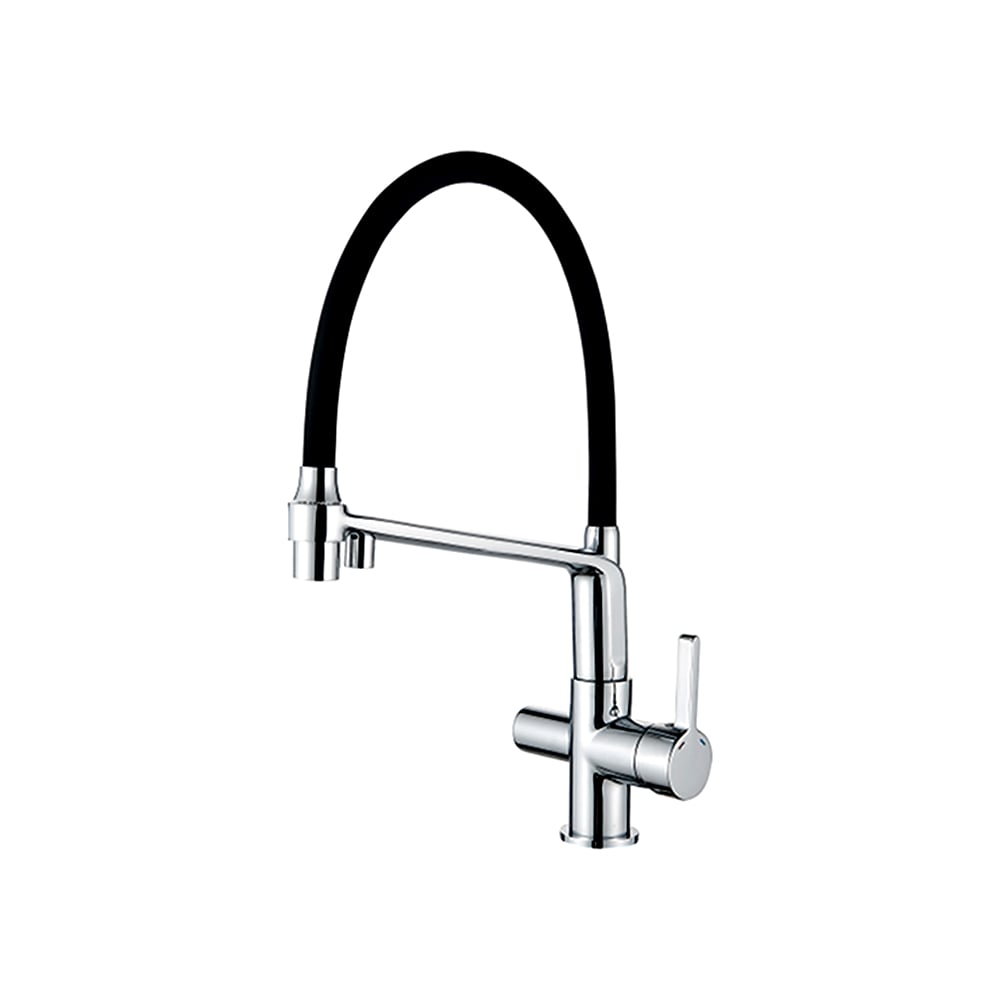 Изображение товара Современный однорычажный смеситель для кухни Gerhans K14090-2 с поворотным изливом