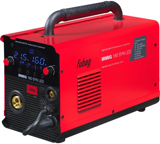 Изображение товара Сварочный полуавтомат FUBAG IRMIG 180 SYN LED с горелкой 250А в комплекте 646403