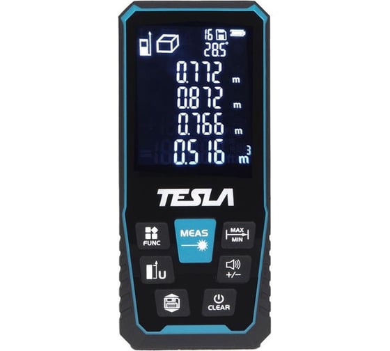 Изображение товара Дальномер лазерный Tesla DL100 дальность 100 метров, точность ±2мм 834617