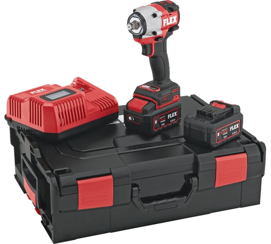 Изображение товара Аккумуляторный ударный гайковерт FLEX IW 1/2 400 18.0-EC 5.0/Set 531504