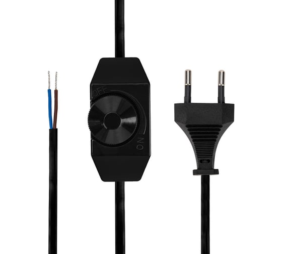 Изображение товара Сетевой шнур REXANT с диммером, 2х0,75 мм2 2 м 11-1137