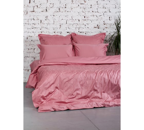 Изображение товара Комплект постельного белья Mona Liza 2-х спальный Ленты розовые 70x70 см 2 шт 50x70 см 2 шт 5438/15