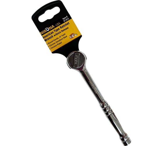 Изображение товара Трещотка NIKONA AMERICAN TYPE кв.1/4" с быстрым сбросом, 6" 43 зуб. 07-013
