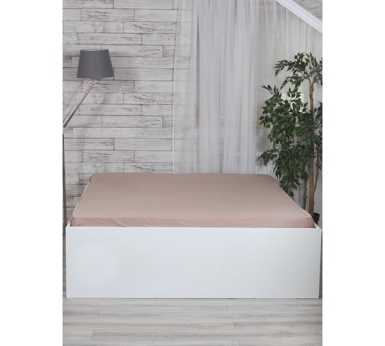 Изображение товара Простынь MONA LIZA 505034/10 на резинке, 180*200*25, сатин, Latte 4640033685704