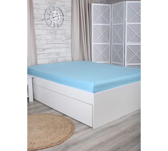 Изображение товара Простынь MONA LIZA 505031/09 на резинке, 200*220*25, сатин, blue 4640033685056