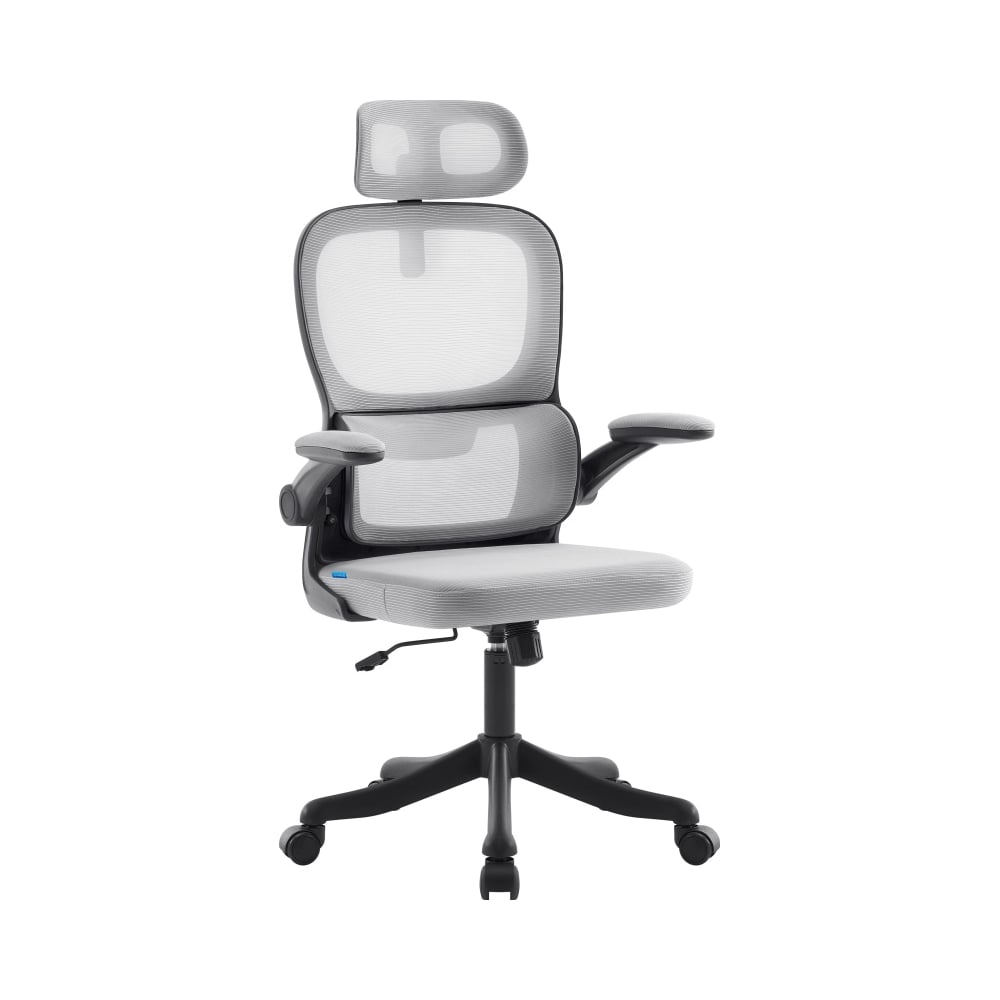 Изображение товара Офисное кресло DEFENDER Varna серый современное с сетчатой обивкой и подголовником