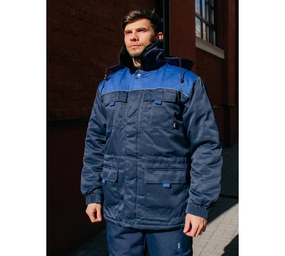 Изображение товара Куртка утепленная ООО ГУП Бисер Инженер Blue MIX (-3) Темп темно-синий/васильковый/СВ, размер 88-92, рост 170-176 4660391424340