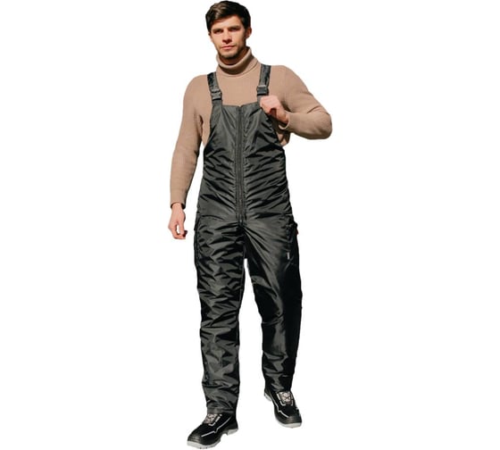 Изображение товара Полукомбинезон утепленный ООО ГУП Бисер Ветер BLACK Оксфорд черный, размер 128-132, рост 182-188 4660391428935