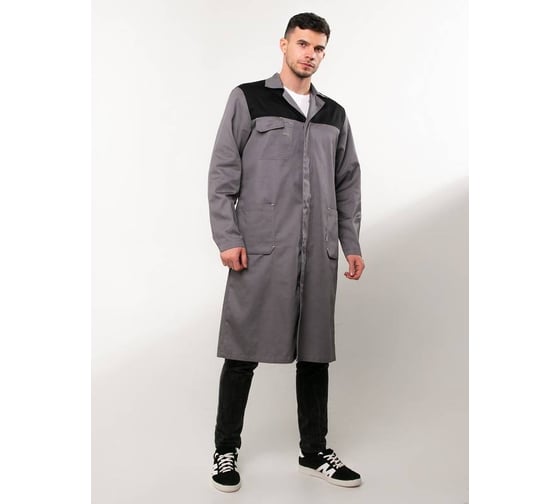 Изображение товара Халат мужской для защиты от ОПЗ и МВ ООО ГУП Бисер Премьер размер 48-50, рост 170-176 4620202890382