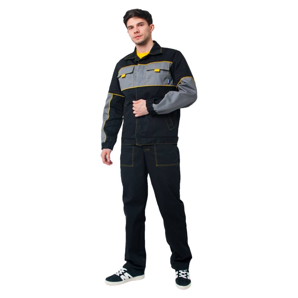 Изображение товара Костюм ООО ГУП Бисер Автотор черный/серый/желтый, размер 48-50, рост 170-176 4620202847379