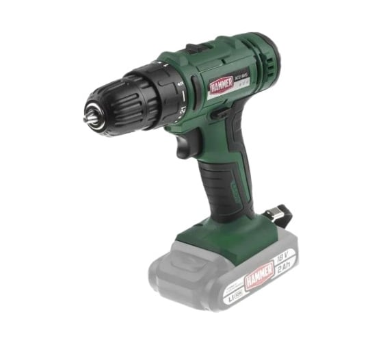 Изображение товара Аккум.дрель Hammer ACD18BS, 18В 2x2Ач 10мм, 2 акк. Li-ion, 18В, 45 Нм, В КЕЙСЕ 680329