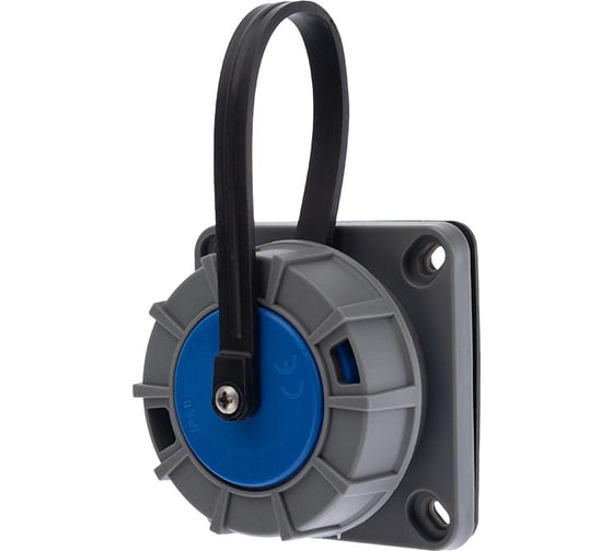 Изображение товара Настенная влагозащищенная розетка REXANT с крышкой 16 А, 2Р+РЕ, IP68 111-124