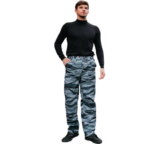 Изображение товара Брюки ООО ГУП Бисер Работник КМФ серый, размер 64-66, рост 182-188 4620202854254