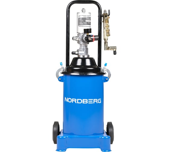 Изображение товара Пневматическая установка для раздачи густой смазки NORDBERG с баком 12 л NO5012