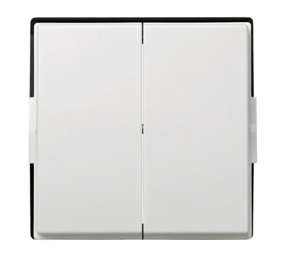 Изображение товара Клавиша Simon 2шт для выключателя двухклавишного механизм S27, IP44, IK07, Scudo, белый 2705026-030