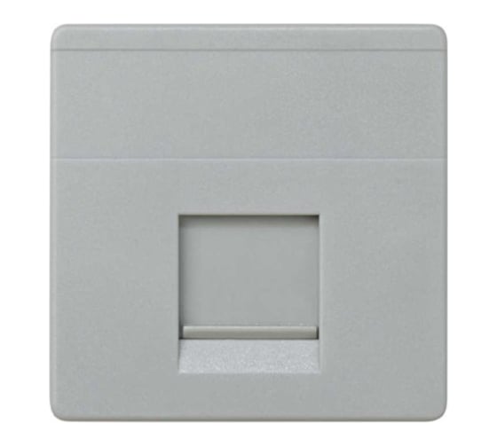 Изображение товара Адаптер Simon со шторками на 1 коннектор AMP UTP, FTP, RJ12, широкий модуль, S27, серый 27087-37