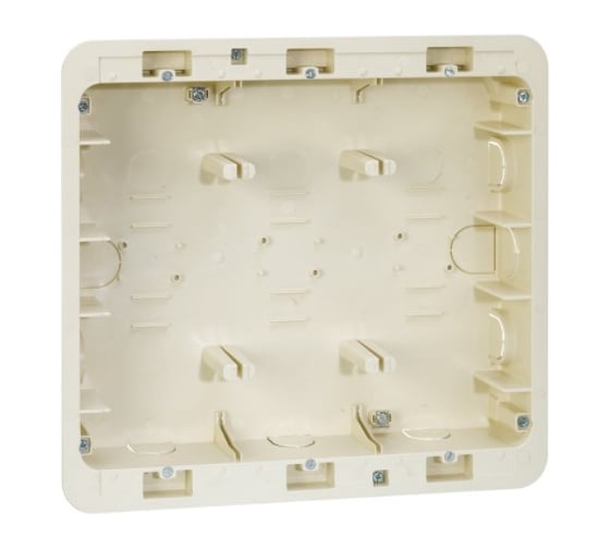 Изображение товара Коробка для внутреннего монтажа Simon 3-рядной рамки с суппортами,236х266х50,5мм 27857-61