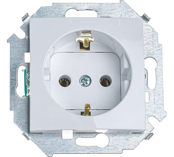 Изображение товара Розетка Simon 2P+E Schuko, 16А, 250В, винтовой зажим, белый 20/200 1591432-030