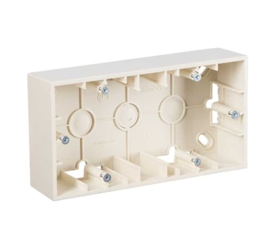 Изображение товара Коробка для наружного монтажа Simon на 2 поста, слоновая кость 10 1590752-031