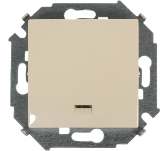 Изображение товара Клавишная кнопка Simon с подсветкой, 16А, 250В, винтовой зажим, слоновая кость 20 1591160-031