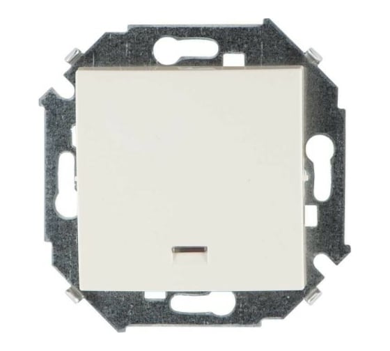 Изображение товара Одноклавишный выключатель Simon с подсветкой, 16А, 250В, винтовой зажим, сл.кость 20 1591104-031